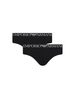 Pánské slipy 2Pack 112079 4R502 07320 černé - Emporio Armani