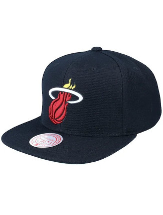 Mitchell & Ness NBA Miami Heat Top Spot Snapback Hwc Heat Cap HHSS2976-MHEYYPPPBLCK