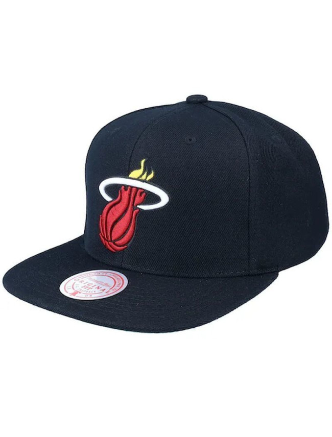 Mitchell & Ness NBA Miami Heat Top Spot Snapback Hwc Heat Cap HHSS2976-MHEYYPPPBLCK