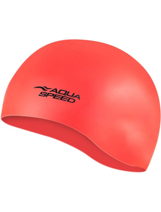 AQUA SPEED Plavecká čepice Mono Red Pattern 32