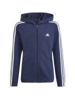 Mikina adidas Essentials s kapucí a zipem a 3 pruhy Jr IB1667