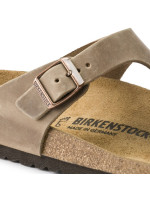 Dámské žabky Birkenstock Gizeh Oiled Leather Tabacco Brown Regular wide (0943811) dámské