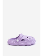 Dětské pěnové pantofle Crocs fialove Cloudy