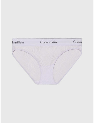 Dámské kalhotky BIKINI 000QF7712E LL0 lila - Calvin Klein