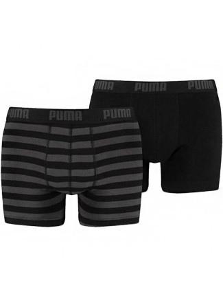 Pánské boxerky Stripe 1515 2Pack 591015001 200 Black/grey - Puma