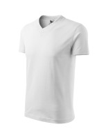 V-neck tričko unisex bílá