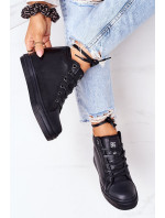 Leather Wedge Sneakers Big Star EE274127 Black