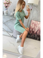 Set top+legíny tmavě mint