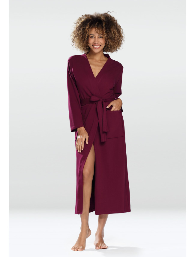 DKaren Housecoat Melissa Maroon