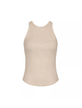 Dámské tílko GO Ribbed Tank Top - GRAY - béžové M013 - SLOGGI