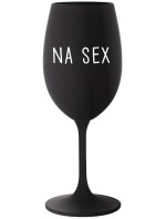 NA SEX - černá sklenice na víno 350 ml