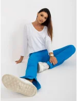 Bílá dámská basic halenka oversize střihu