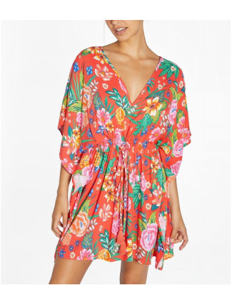 Kaftan 85725 červená - Ysabel Mora