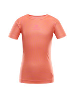 Dětské rychleschnoucí triko ALPINE PRO BASIKO neon shocking orange varianta pa