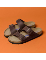 Dámské žabky Birkenstock Arizona Soft Footbed Oiled Leather Habana narrow (0452763)