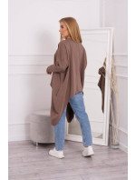 Halenka s potiskem oversize mocca