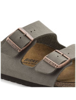 Dámské/ pánské žabky Birkenstock Arizona Birko-Flor Nubuck Stone regular wide grey (0151211)