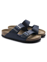 Birkenstock Arizona Soft Footbed Oiled Leather Narrow Žabky dámské/mužské Blue for Narrow Foot Oiled Leather (1013644)