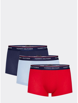 Boxerky 3pcs 1U87903841-020 červenomodrá - Tommy Hilfiger