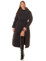 Sexy Fashionista Extra Long Winterjacke mit Gürtel