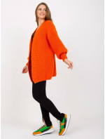 Oranžový chlupatý oversized cardigan OCH BELLA