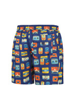 Pánské plavkové kraťasy Happy Shorts long SM29-48 Tmavě modrá mix - Self