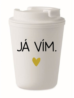 JÁ VÍM. - bílý termohrnek 300 ml