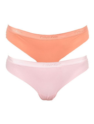 Tanga 2pcs QD3695E-CDJ oranžovorůžová - Calvin Klein