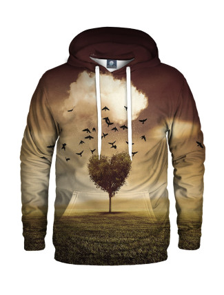 Aloha From Deer Tree Heart Hoodie H-K AFD036 Brown