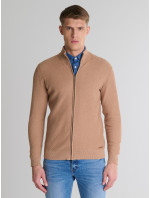 Svetr na zip Big Star 161042 Light Brown 802