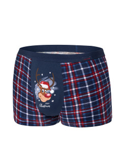 Sobí boxerky 007/57 Merry Christmas navy blue - Cornette