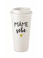 MÁME SEBE - bílý termohrnek 475 ml