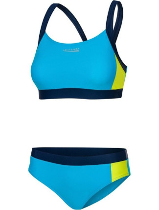 AQUA SPEED Plavky Naomi Blue/Navy Blue/Yellow Pattern 284