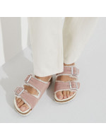 Birkenstock Arizona Suede Leather Shearling Pink Clay LAF insulated žabky úzké (1023258) dámské