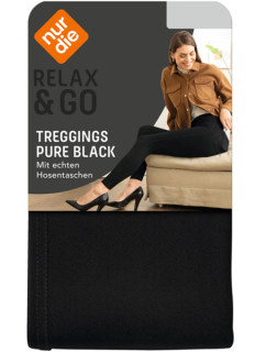 Elegantní dámské legíny (tregíny) NUR DIE TREGGINGS PURE BLACK - NUR DIE - černá