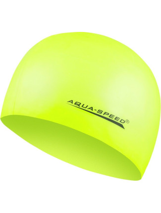 AQUA SPEED Plavecká čepice Mega Yellow Pattern 18