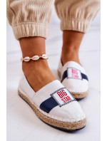 Dámské elegantní espadrilky Big Star - bílá/tmavě modrá