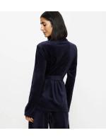 Sensual Velour Robe Top - BLUE - TRIUMPH BLUE - TRIUMPH