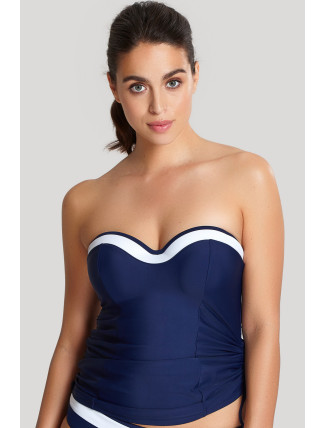 Vrchní díl plavek Swimwear Anya Cruise Bandeau Tankini navy/white SW1091