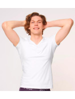 Pánské tílko GO Shirt V-Neck Slim Fit - WHITE - bílé 0003 - SLOGGI