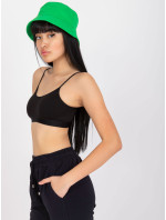 Černý sportovní crop top s vycpanými košíčky