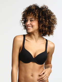 Dámská vyztužená podprsenka DIM INVISIBLE GENEROUS LIGHT PADDED BRA - DIM - černá