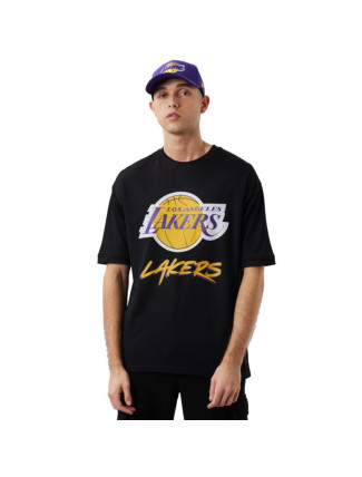 Pánské tričko NBA Los Angeles Lakers Script M M Mesh Tee M 60284737 - New Era