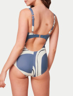 Dámské jednodílné plavky Summer Allure OW 02 - BLUE - bílomodré 0032 - TRIUMPH