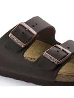 Dámské/pánské hnědé žabky Birkenstock Arizona Nubuk Habana narrow (52533)