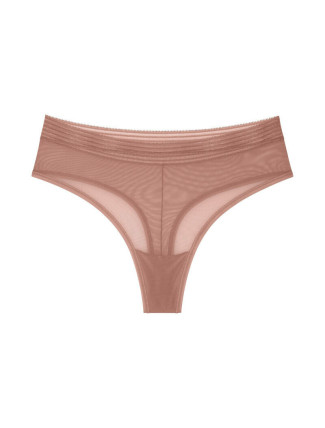 Dámské kalhotky Tempting Sheer Highwaist String - TOASTED ALMOND - mandlová 6901 - TRIUMPH