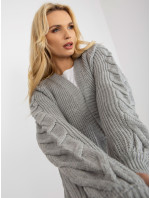 Dámský svetr LO SW LK 3001 kardigan.82P šedý