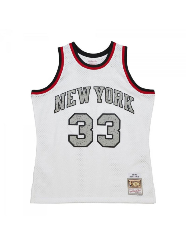 Mitchell & Ness NBA Cracked Cement Swingman Jersey Knicks 1991 Patrick Ewing M TFSM5934-NYK91PEWWHIT Mr