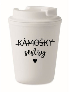 KÁMOŠKY SESTRY - bílý termohrnek 300 ml