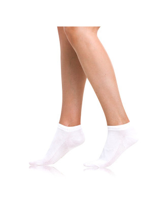 Krátké dámské bambusové ponožky BAMBUS AIR LADIES IN-SHOE SOCKS - BELLINDA - bílá